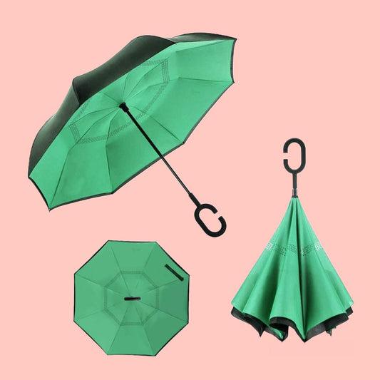 Double Layer Inverted Reversible Umbrella (Multicolor)